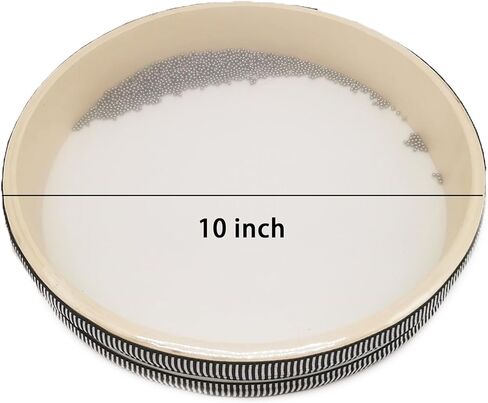 طبلة موجة حبة المحيط - 8 طبلة موجة المحيط، قرع طبل موجة البحر، طبلة صوت البحر لطيف، إطار خشبي طبل اليد آلة موسيقية تعليمية للمنزل اللوازم المدرسية هدية (12 بوصة) in Kuwait