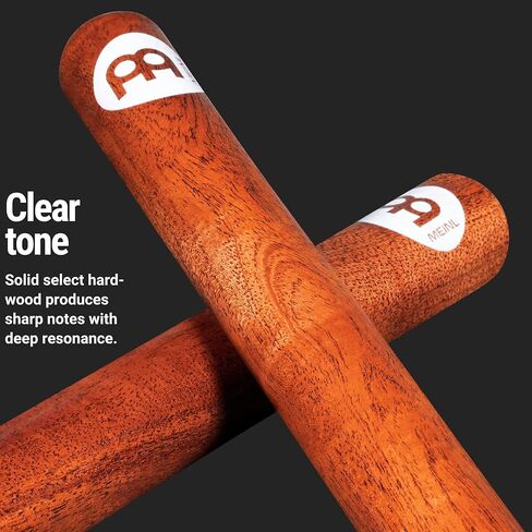 أعواد الآلات الموسيقية Meinl Percussion Select Hardwood Claves - غير مصنوعة في الصين - للعيش والاستوديو والفصول الدراسية، ضمان لمدة عامين (CL1RW) in Kuwait