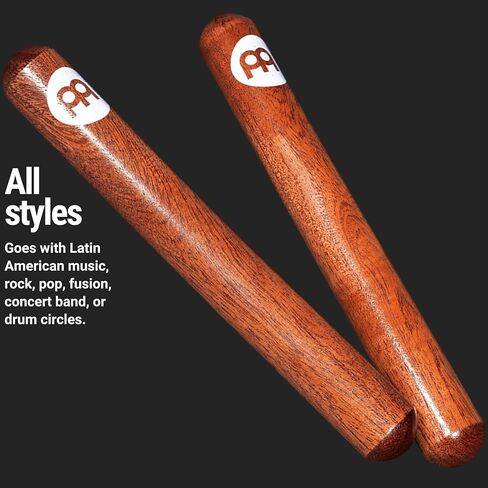 أعواد الآلات الموسيقية Meinl Percussion Select Hardwood Claves - غير مصنوعة في الصين - للعيش والاستوديو والفصول الدراسية، ضمان لمدة عامين (CL1RW) in Kuwait