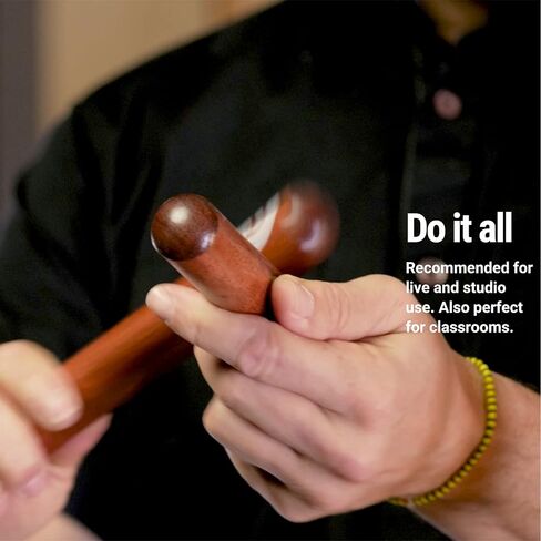 أعواد الآلات الموسيقية Meinl Percussion Select Hardwood Claves - غير مصنوعة في الصين - للعيش والاستوديو والفصول الدراسية، ضمان لمدة عامين (CL1RW) in Kuwait