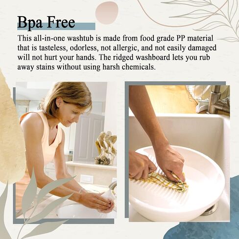 Washboard Washing Clothes Hand Wash Board - Bucket, Basin for Laundry, Blue in Saudi Arabia