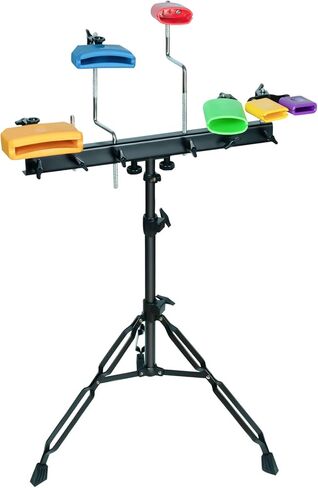 MUSCELL Jam Block Set with Stand,Percussion Musical Instrument with Mounting Clamp in Kuwait