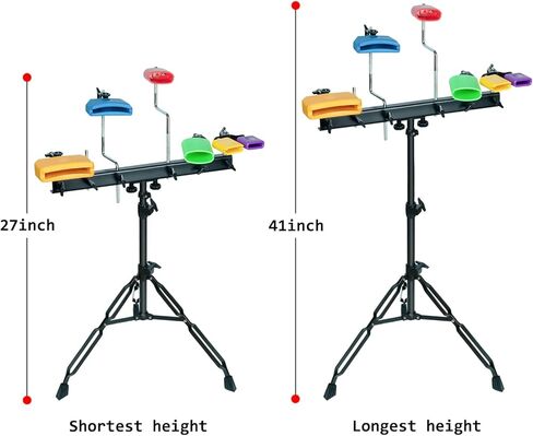 MUSCELL Jam Block Set with Stand,Percussion Musical Instrument with Mounting Clamp in Kuwait