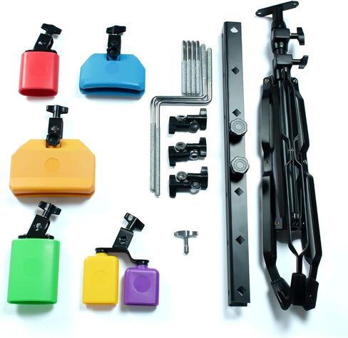 MUSCELL Jam Block Set with Stand,Percussion Musical Instrument with Mounting Clamp in Kuwait