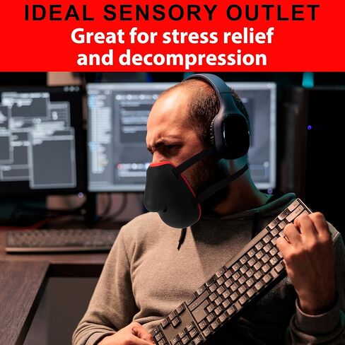 تيلكير قناع عازل للصوت للمغنيين لتخفيف التوتر - قناع صرخة للاحماء الصوتي والحسي والقضاء على الضوضاء - اشرطة قابلة للازالة والتعديل in Kuwait