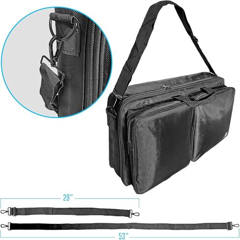 AxcessAbles DDJ-FLX4 Controller Case | DDJ-REV1 Gig Bag | Compact DJ Controller Padded Carry Case with Shoulder Strap | Designed in USA | Compatible with Pioneer DJ DDJ-REV1, DDJ 400, FLX4 in Kuwait