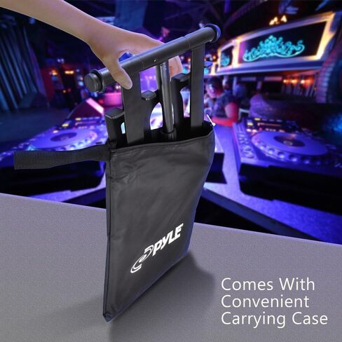 Pyle Portable Folding Laptop Stand - Standing Table with Adjustable Angle, Foldable Height and Four Prong Anti-Slip Tray for iPad, Tablet, DJ Mixer, Workstation, Gaming and Home Use - PLPTS55 in Kuwait