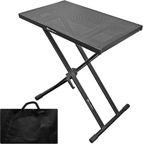 AxcessAbles Lightweight 28x16 Portable DJ Table Stand | DJ booth with Double-X Keyboard Stand | DJ Laptop and Controller Stand | Midi Keyboard Stand | Audio Mixer Stand, DJ Desk, DJ Synth Stand in Saudi Arabia