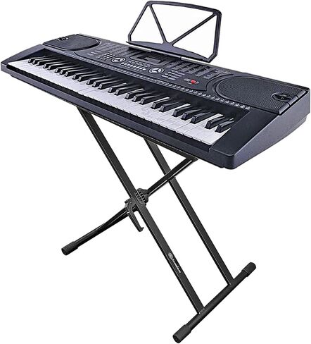 AxcessAbles Lightweight 28x16 Portable DJ Table Stand | DJ booth with Double-X Keyboard Stand | DJ Laptop and Controller Stand | Midi Keyboard Stand | Audio Mixer Stand, DJ Desk, DJ Synth Stand in Saudi Arabia
