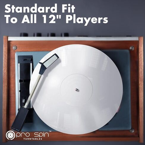 Black Acrylic Turntable Mat - Platter Slipmat for 12" Vinyl Vintage Record Player - Antistatic Cover, Reduces Noise & Sounds from Static & Dust - Tighter Bass Quality, Record Player Mat in Kuwait