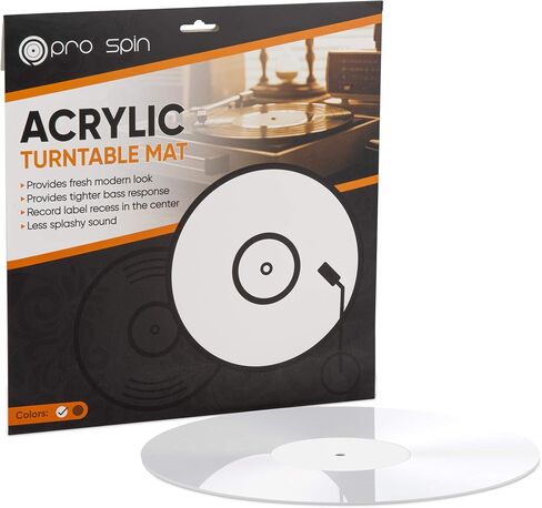 Black Acrylic Turntable Mat - Platter Slipmat for 12" Vinyl Vintage Record Player - Antistatic Cover, Reduces Noise & Sounds from Static & Dust - Tighter Bass Quality, Record Player Mat in Kuwait