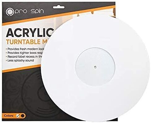Black Acrylic Turntable Mat - Platter Slipmat for 12" Vinyl Vintage Record Player - Antistatic Cover, Reduces Noise & Sounds from Static & Dust - Tighter Bass Quality, Record Player Mat in Kuwait
