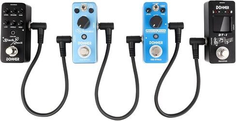 Donner 3 Inch Guitar Patch Cable Guitar Effect Pedal Cables Black 6 Pack in Kuwait
