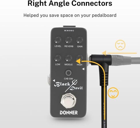 Donner 3 Inch Guitar Patch Cable Guitar Effect Pedal Cables Black 6 Pack in Kuwait
