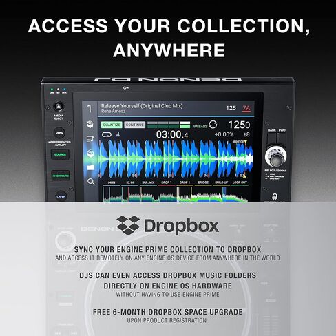 Denon DJ SC6000M PRIME –Standalone DJ Media Player with Motorized Platter, WiFi Music Streaming and 10.1-Inch Touchscreen in Kuwait