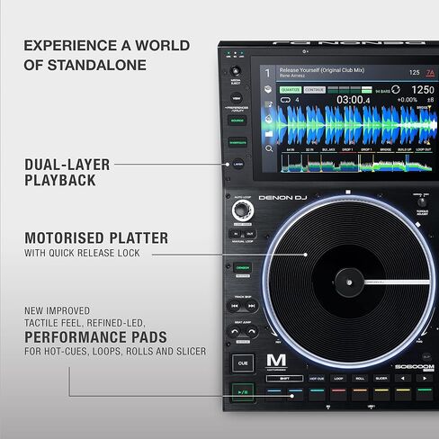 Denon DJ SC6000M PRIME –Standalone DJ Media Player with Motorized Platter, WiFi Music Streaming and 10.1-Inch Touchscreen in Kuwait