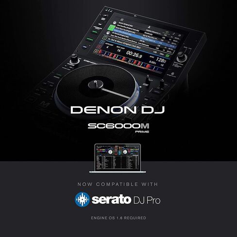Denon DJ SC6000M PRIME –Standalone DJ Media Player with Motorized Platter, WiFi Music Streaming and 10.1-Inch Touchscreen in Kuwait