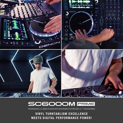 Denon DJ SC6000M PRIME –Standalone DJ Media Player with Motorized Platter, WiFi Music Streaming and 10.1-Inch Touchscreen in Kuwait