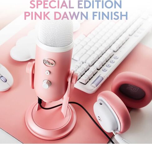 ميكروفون Blue Yeti USB للكمبيوتر الشخصي، وأجهزة Mac، والألعاب، والتسجيل، والبث، والبودكاست، والاستوديو وميكروفون مكثف للكمبيوتر مع تأثيرات VO!CE الزرقاء، و4 أنماط التقاط، والتوصيل والتشغيل - تعتيم in Kuwait