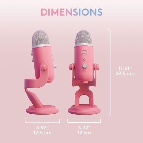 ميكروفون Blue Yeti USB للكمبيوتر الشخصي، وأجهزة Mac، والألعاب، والتسجيل، والبث، والبودكاست، والاستوديو وميكروفون مكثف للكمبيوتر مع تأثيرات VO!CE الزرقاء، و4 أنماط التقاط، والتوصيل والتشغيل - تعتيم in Kuwait