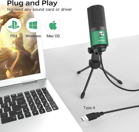 FIFINE K669B USB Microphone, Condenser Recording Mic for Vocals, Meeting in Kuwait