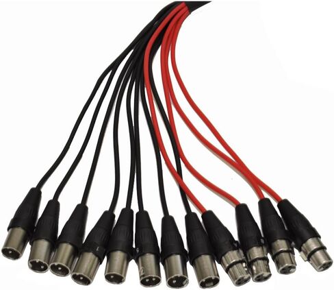 مكبرات الصوت الزلزالية 12 قناة منخفضة المستوى XLR إرسال لوحة الدائرة كابل ثعبان، كابل مقسم XLR، 100 قدم in Kuwait