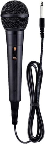 Kidsonor Wired Dynamic Microphone for Karaoke Machine Speaker, Wired Handheld Microphone with 3 Meters Cable Compatible for Karaoke Speaker Toy (Black) in Kuwait