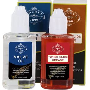 Rochix Synthetic Valve Oil & Tuning Slide Grease for Trumpet,Trombone,French Horn,Tuba,Euphonium and Other Brass Instruments