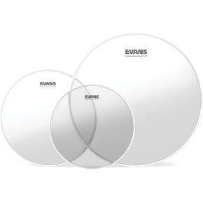 Evans EC2 Tompack - مجموعة رأس الطبل - 3 رؤوس طبلة، حزمة Tom Drumhead - Tom Pack 10 12 16 - Clear، Rock (10 بوصة، 12 بوصة، 16 بوصة) in Kuwait