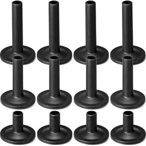 Facmogu 12PCS Black Plastic Long/Medium/Short Flanged Cymbal Sleeves, Cymbal Replacement Accessories, Musical Instruments Accessory, Cymbal Stand Drum Sleeve for Percussion Drum Set Parts