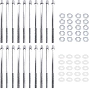 60MM Bass Drum Tension Rods with Washers Drum Set Mounting Hardware 20/Pack