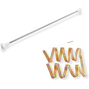 عصا التدوير والسير من Bounec مقاس 60.96 سم - قضيب عمود صغير قياسي من الفولاذ المقاوم للصدأ مع أطراف مطاطية - كامل مع شريط رقص واحد (24 بوصة) in Kuwait