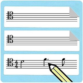ملصقات Tenor Clef Staff (75 حزمة) رائعة لمدرسي الموسيقى! in Kuwait