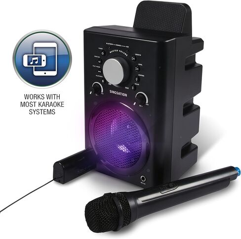 Singsation Karaoke Machine - Full Karaoke System for Adults or Kids, with Wireless Bluetooth Speaker and Microphone. Works with All Karaoke Apps via Smartphone or Tablet in Kuwait