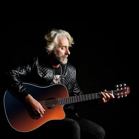 Rosen N10 Acoustic Guitar for Beginner Adults Full Size Dreadnought Solid Spruce Top Acustica Guitarra Bundle Kit with Gig Bag Tuner Strap Strings Capo Picks Cleaning Cloth, Black in Kuwait