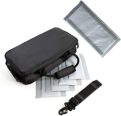 Ronoto River Trumpet Mute and Accessory Bag - Large - Padded, Customizable Walls, Adjustable Strap, Padded Grip and Mesh Pockets - Complete with Microfiber Cleaning Cloth in Saudi Arabia
