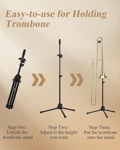 إيستر حامل ترومبون تينور/باس EST-002 محمول قابل للتعديل مع شنطة بلون اسود in Kuwait