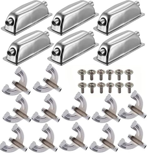 Jiayouy 30pcs Bass Drum Lugs and Claws Hook Drum Set Replacement Parts with Mounting Screws Silver in Saudi Arabia