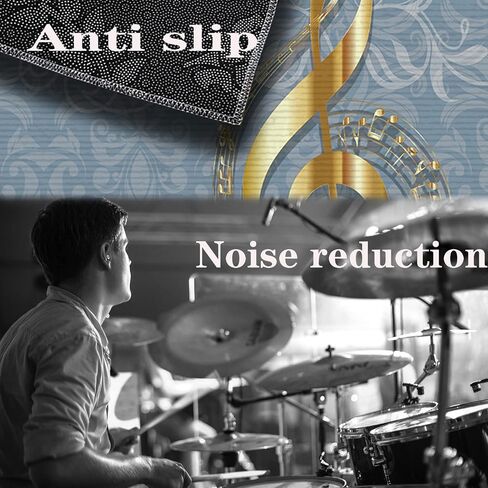 Drum Rug, Drum Set Carpet,Bedroom Living Room Decor,Soundproof Rug Pads Drum Accessories for Drum Set,Non-Slip Carpet,Great Gift for Drummers,100% Polyester(A,2.6 * 4ft) in Kuwait