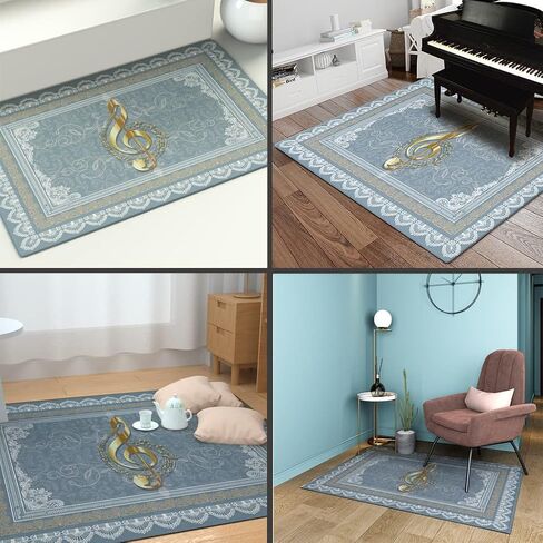 Drum Rug, Drum Set Carpet,Bedroom Living Room Decor,Soundproof Rug Pads Drum Accessories for Drum Set,Non-Slip Carpet,Great Gift for Drummers,100% Polyester(A,2.6 * 4ft) in Kuwait