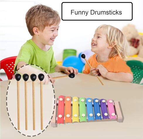 4 قطع من مطرقة اللسان الستيل، عصي جلوكنسبيل 16.5 سم، عصا طبول مطرقة للاطفال، قطع غيار ادوات قرع تستخدم لاجراس اكسيليفون غلوكنسبيل ماريمبا بيل in Kuwait