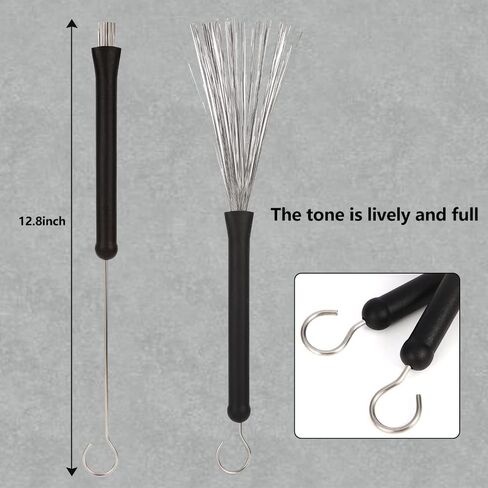 مجموعة فرشاة الطبل، زوج واحد من فرش الأسلاك المعدنية كاهون وزوج واحد من فرش نايلون الجاز، زوج واحد من قضبان ربط الخيزران الإيقاعية، زوج واحد من أعواد البتولا متعددة القضبان، مع حقيبة عصا الطبل الحمراء، تحمل ما يصل إلى 4 أزواج من أعواد الطبل in Kuwait