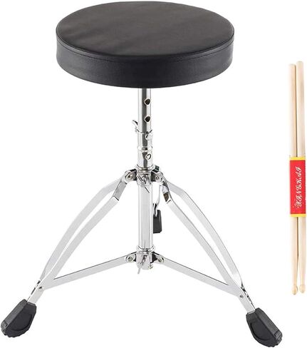 Drum Stool,Adjustable height Seat,Round Portable Chair with Anti-Slip Feet for drum beginners in Kuwait