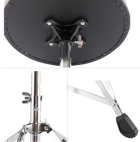 Drum Stool,Adjustable height Seat,Round Portable Chair with Anti-Slip Feet for drum beginners in Kuwait
