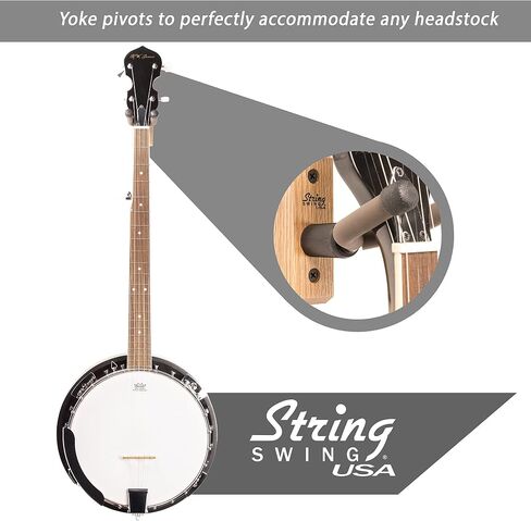 Banjo Hanger Wooden Wall Holder Ash Hardwood String Swing CC01B-A in Saudi Arabia