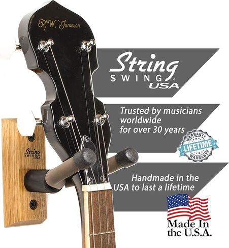 Banjo Hanger Wooden Wall Holder Ash Hardwood String Swing CC01B-A in Saudi Arabia