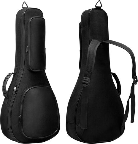 شنطة مندولين من ديفيزر، مقاس 0.5 انش، مبطنة سميكة ومقابض من بلاستيك ايه بي اس، شنطة ماندولين مقاس 28 انش مع اعواد بلون اسود (اسود) in Kuwait