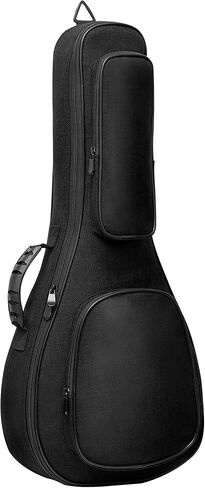 شنطة مندولين من ديفيزر، مقاس 0.5 انش، مبطنة سميكة ومقابض من بلاستيك ايه بي اس، شنطة ماندولين مقاس 28 انش مع اعواد بلون اسود (اسود) in Kuwait