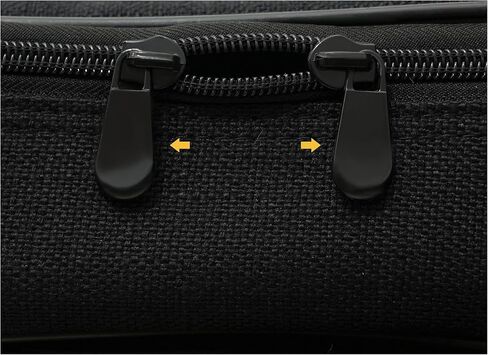 شنطة مندولين من ديفيزر، مقاس 0.5 انش، مبطنة سميكة ومقابض من بلاستيك ايه بي اس، شنطة ماندولين مقاس 28 انش مع اعواد بلون اسود (اسود) in Kuwait