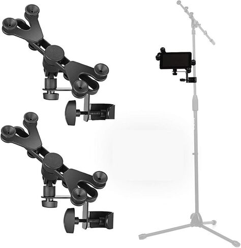 Hola! Music HM-MTH Microphone Music Stand Tablet Smartphone Holder Mount - Fits Devices from 6 to 15 Inch in Saudi Arabia